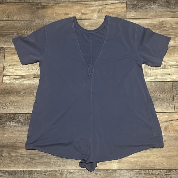 NWOT FP Movement Hot Shot Tee Romper Blue Indigo XL - Picture 5 of 7